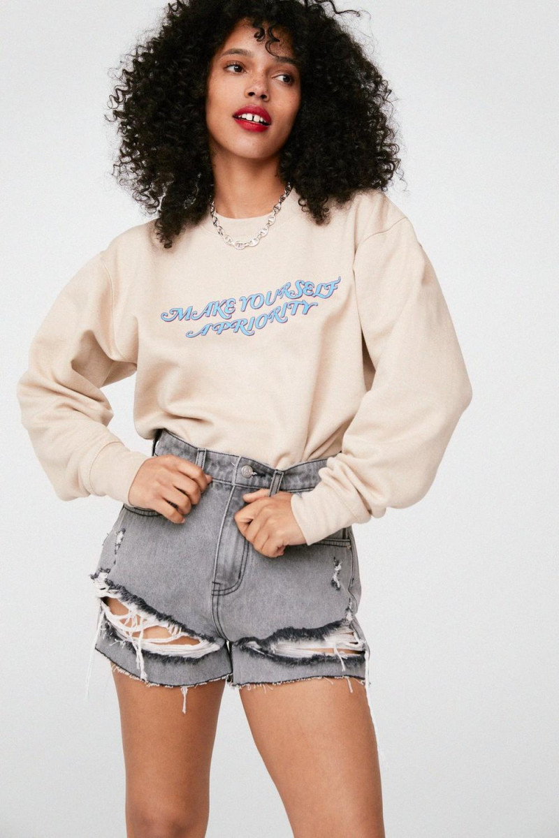 Ruby Campbell featured in  the Nasty Gal catalogue for Summer 2021