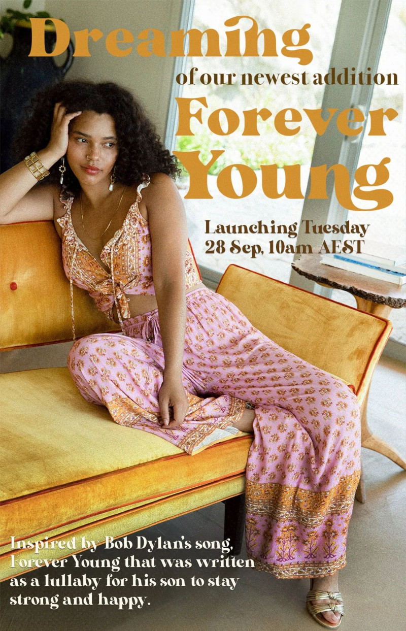 Ruby Campbell featured in  the Arnhem Forever Young advertisement for Fall 2021