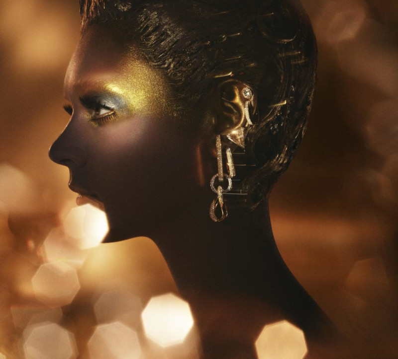 Adwoa Aboah featured in  the Swarovski advertisement for Holiday 2021