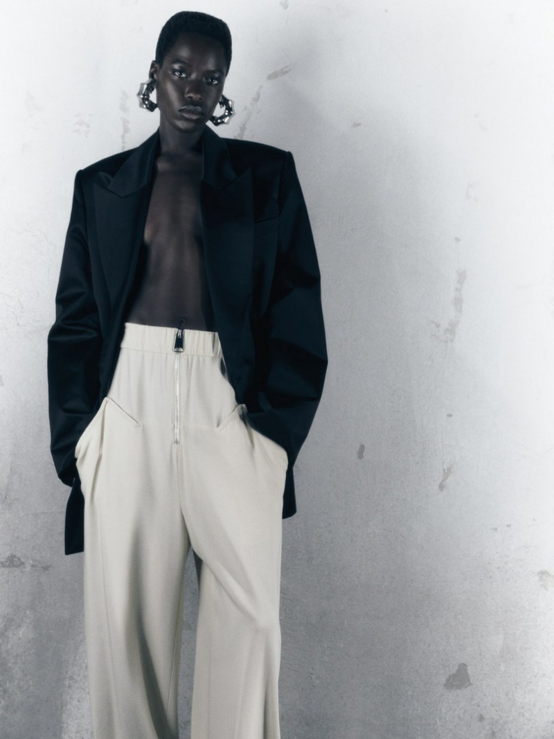 Awar Odhiang featured in  the Khaite lookbook for Spring/Summer 2023