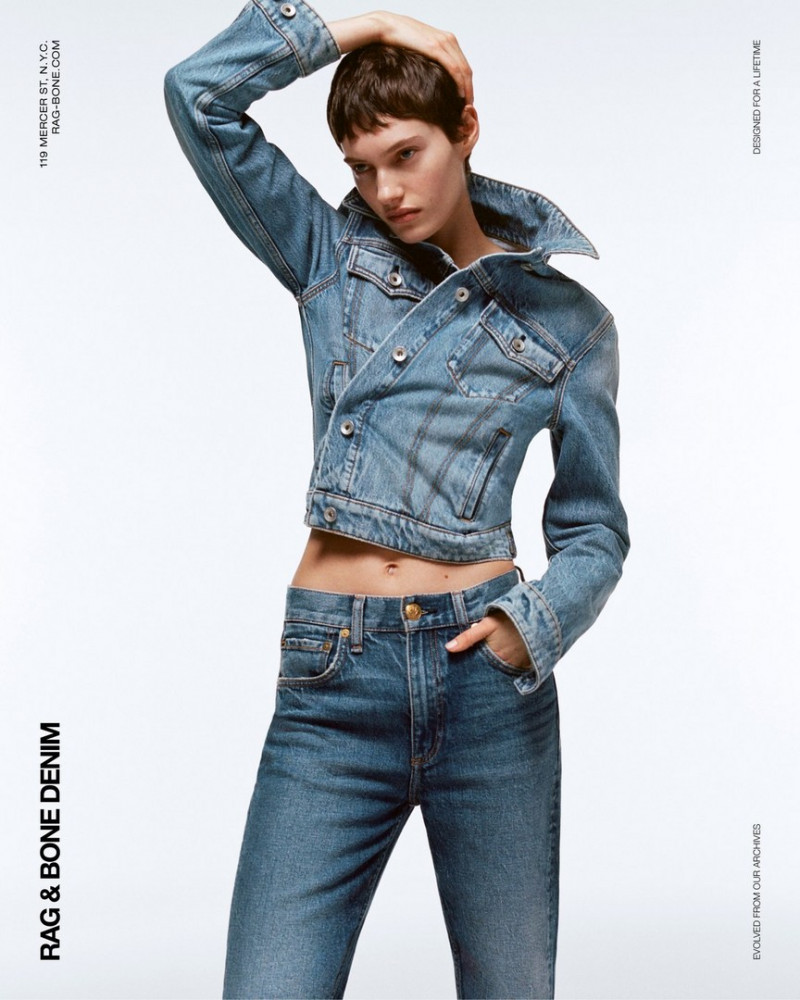 Greta Elisa Hofer featured in  the rag & bone advertisement for Spring/Summer 2023