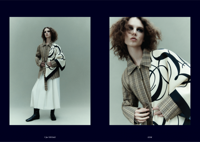 Giselle Norman featured in  the Eenk lookbook for Autumn/Winter 2022