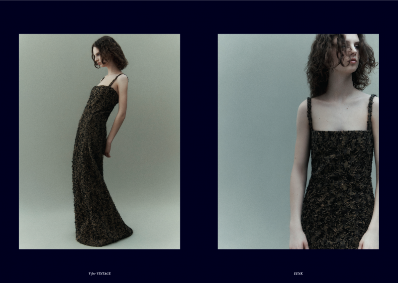 Giselle Norman featured in  the Eenk lookbook for Autumn/Winter 2022