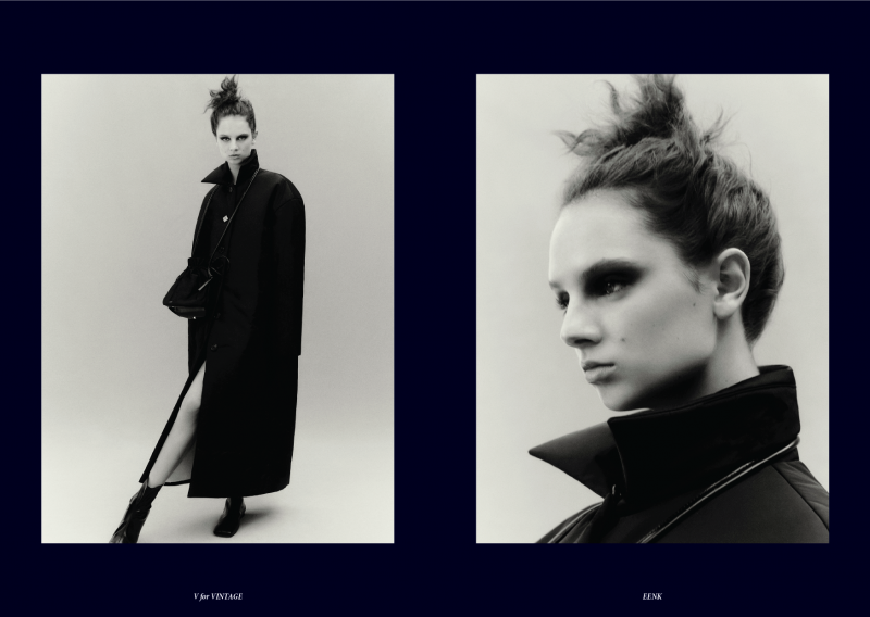 Giselle Norman featured in  the Eenk lookbook for Autumn/Winter 2022