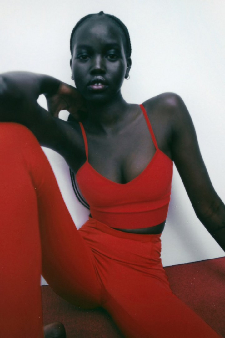 Adut Akech Bior featured in  the Zara Beauty advertisement for Spring/Summer 2021