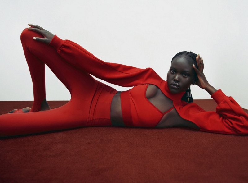 Adut Akech Bior featured in  the Zara Beauty advertisement for Spring/Summer 2021