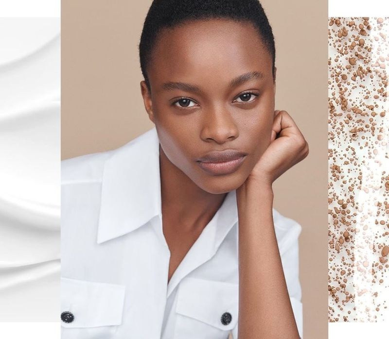 Mayowa Nicholas featured in  the Chanel Beauty Create Your Complexion advertisement for Spring/Summer 2020