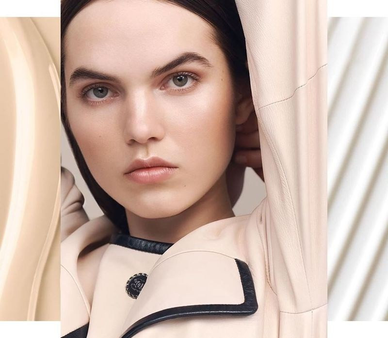 Lily Stewart featured in  the Chanel Beauty Create Your Complexion advertisement for Spring/Summer 2020