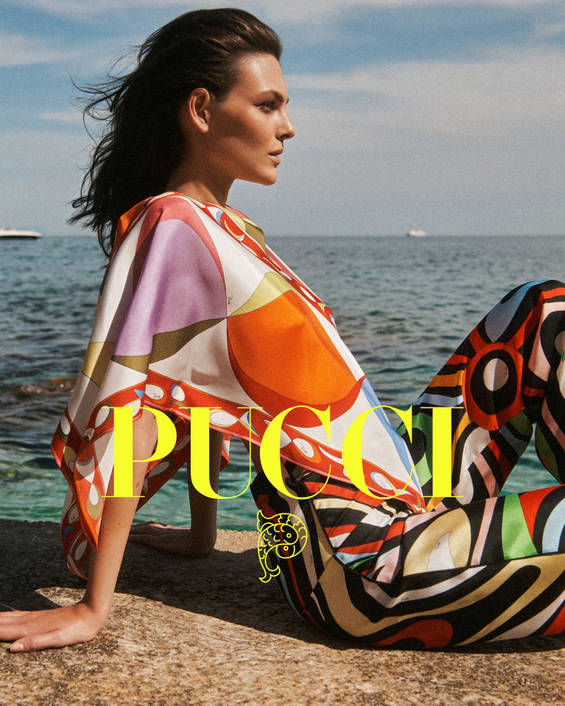 Vittoria Ceretti featured in  the Pucci advertisement for Spring/Summer 2022