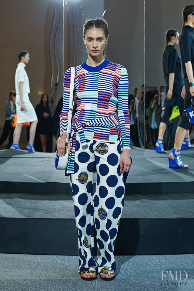 Marine Deleeuw featured in  the Kenzo fashion show for Resort 2015