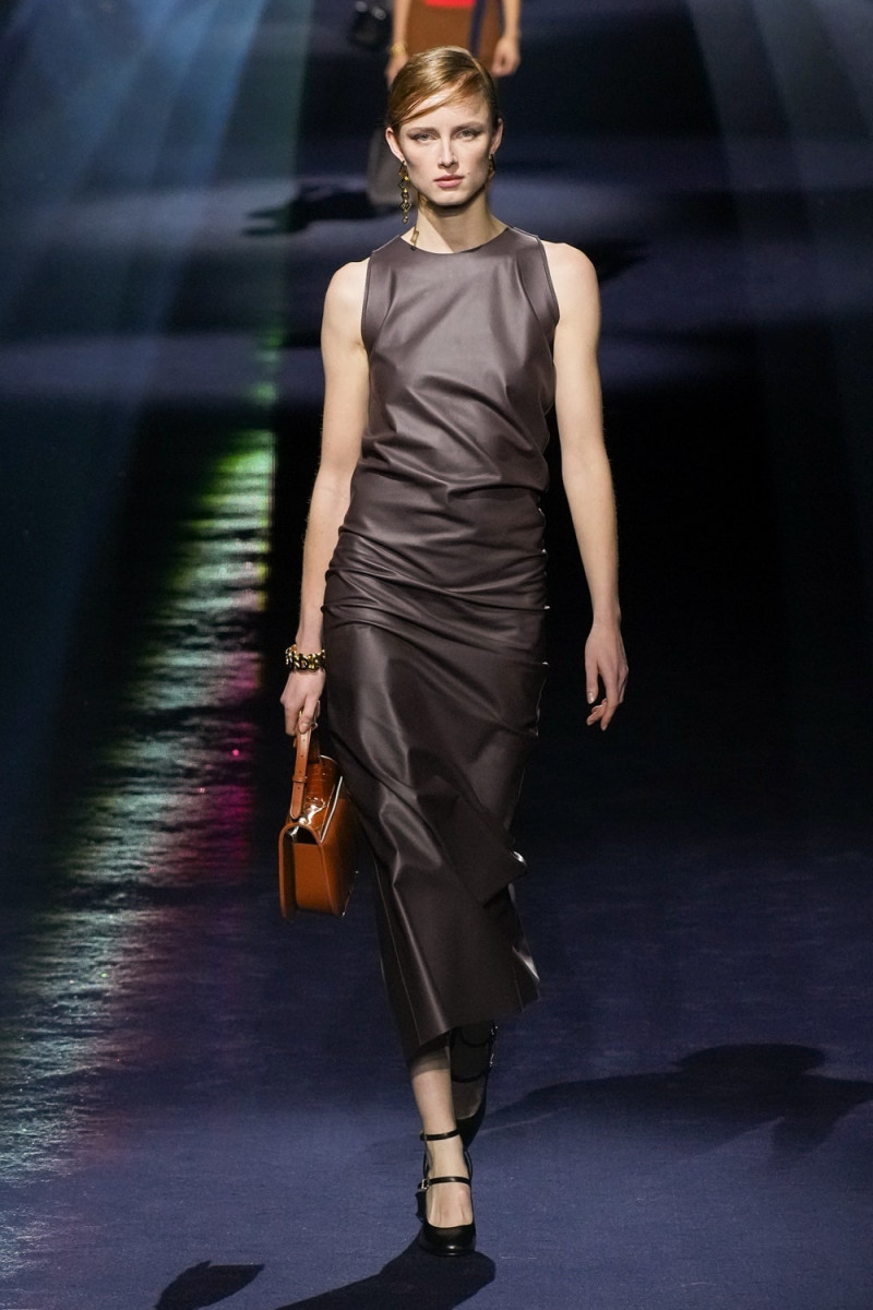 Rianne Van Rompaey featured in  the Fendi fashion show for Autumn/Winter 2023