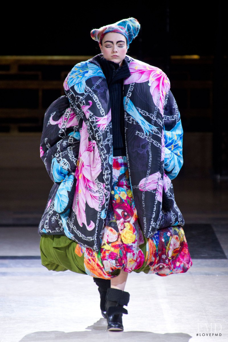 Yumi Lambert featured in  the Yohji Yamamoto fashion show for Autumn/Winter 2014