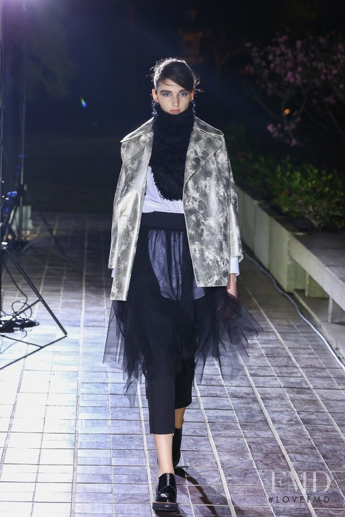 Mara Jankovic featured in  the Y\'s by Yohji Yamamoto fashion show for Autumn/Winter 2014