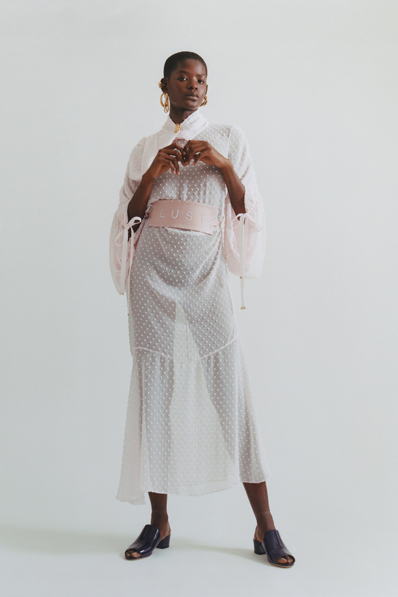 Mouna Fadiga featured in  the Osman by Osman Yousefzada lookbook for Resort 2018