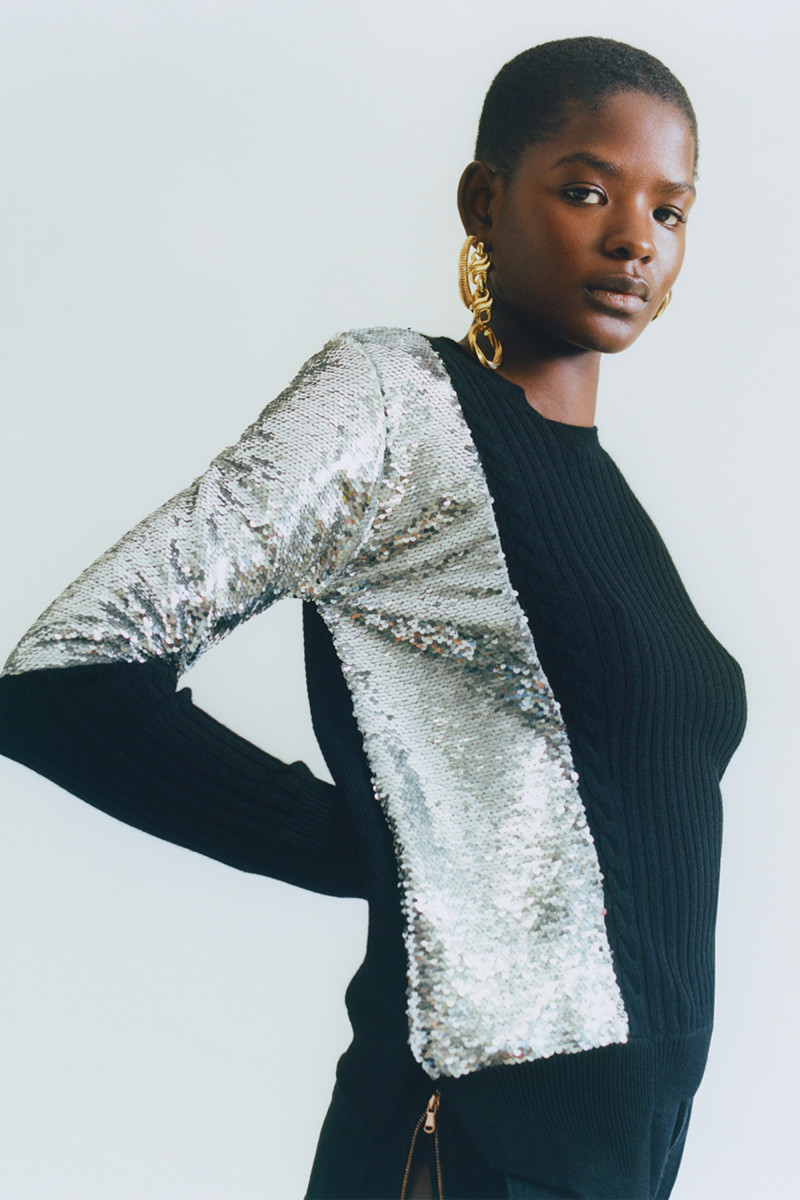 Mouna Fadiga featured in  the Osman by Osman Yousefzada lookbook for Resort 2018