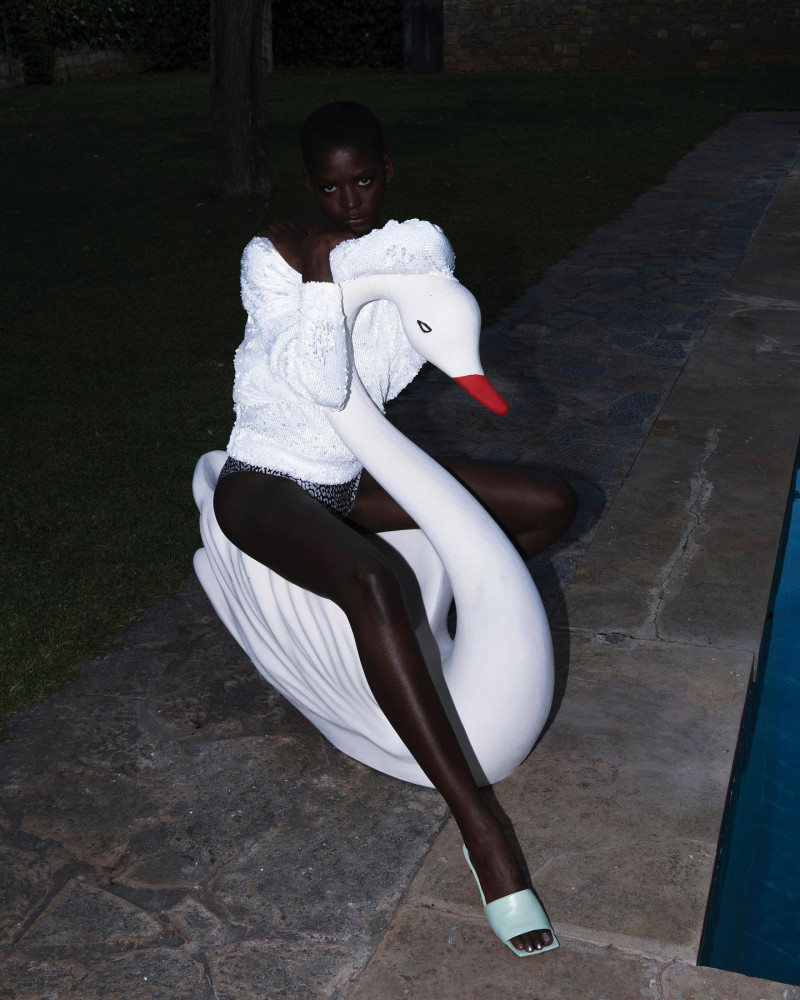 Mouna Fadiga featured in  the Bettina Vermillon advertisement for Spring/Summer 2021