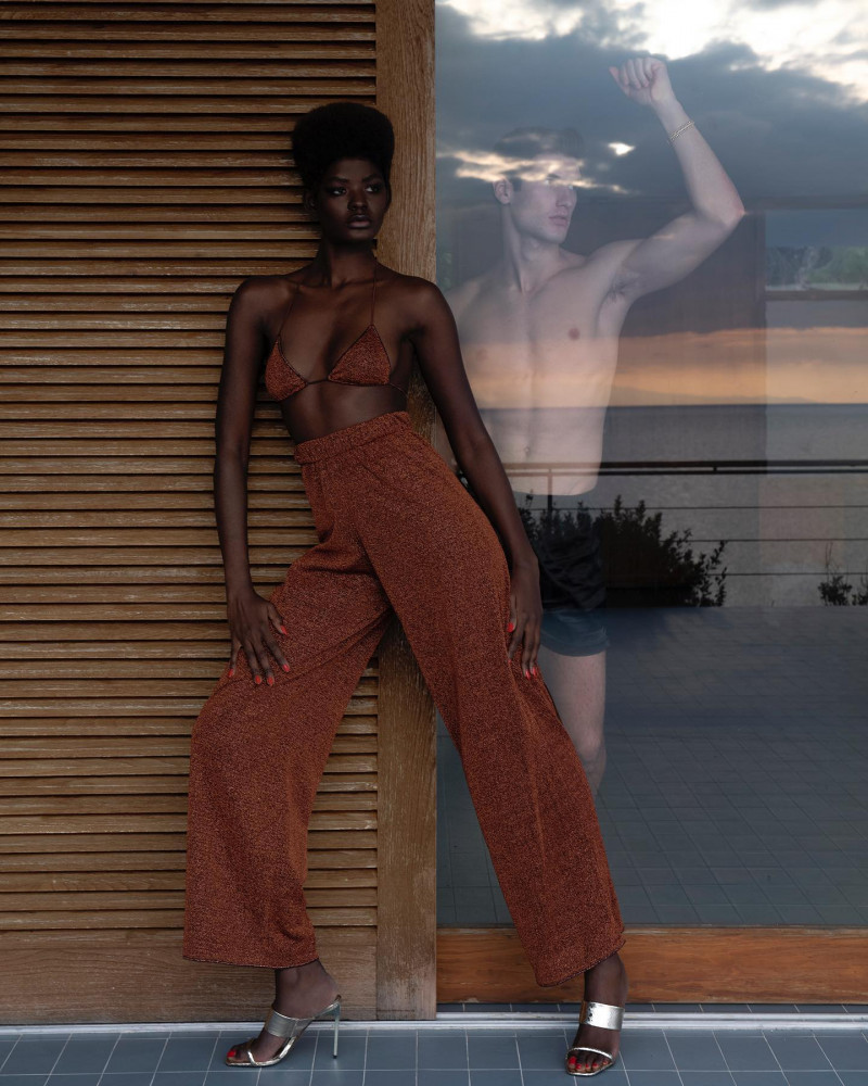 Mouna Fadiga featured in  the Oseree advertisement for Spring/Summer 2021