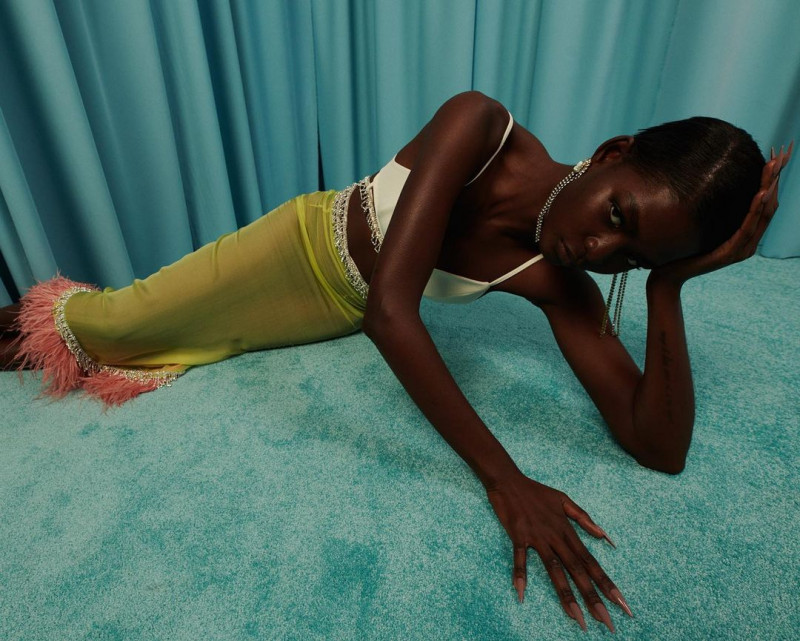 Mouna Fadiga featured in  the Milkwhite lookbook for Spring/Summer 2021