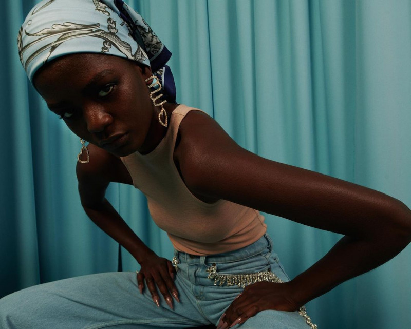 Mouna Fadiga featured in  the Milkwhite lookbook for Spring/Summer 2021