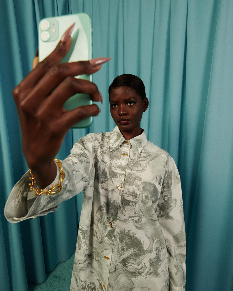 Mouna Fadiga featured in  the Milkwhite lookbook for Spring/Summer 2021