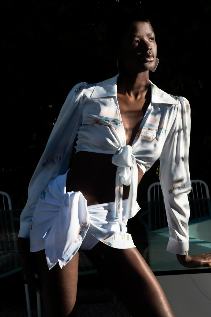 Mouna Fadiga featured in  the Stefania Vaidani lookbook for Spring/Summer 2021