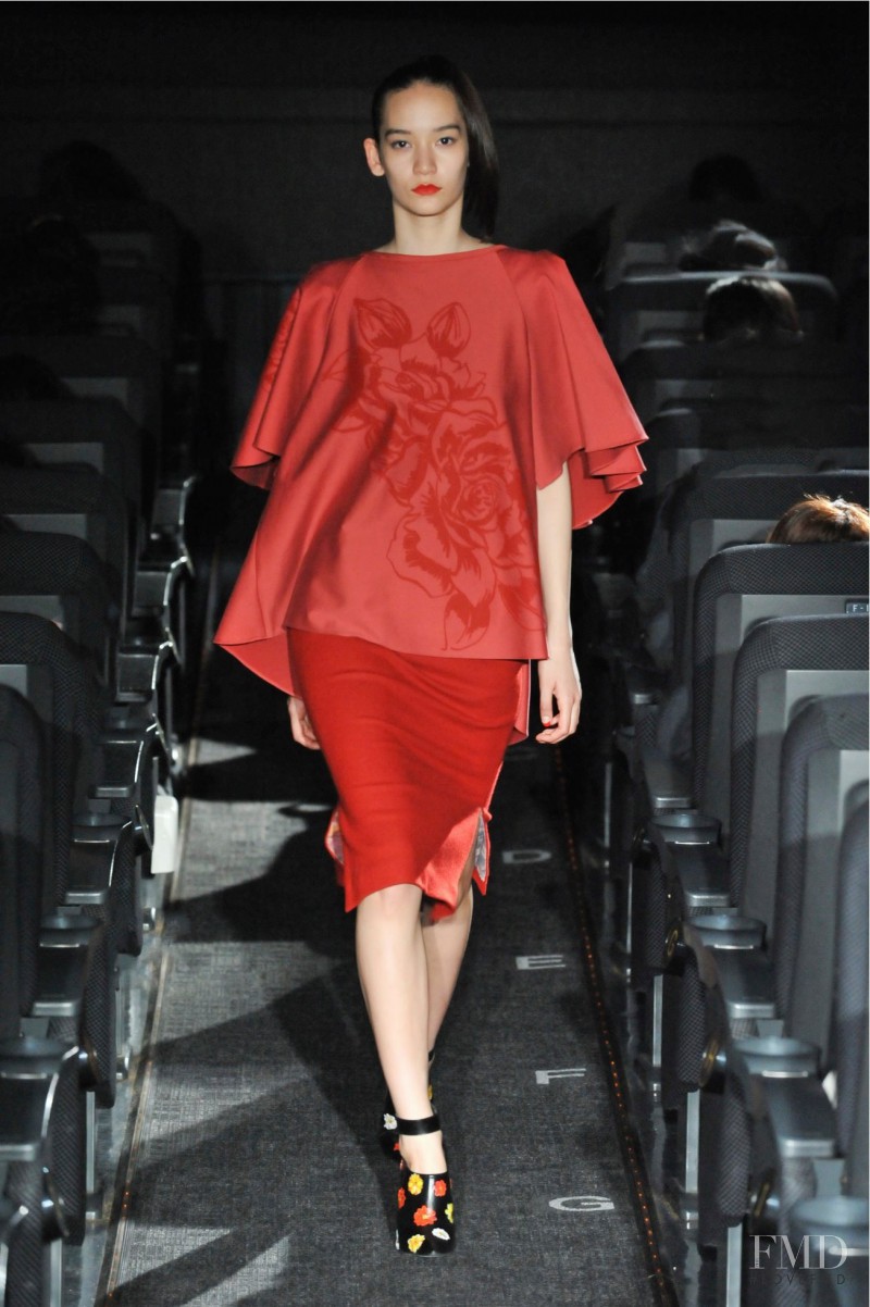 Mona Matsuoka featured in  the araisara fashion show for Autumn/Winter 2014