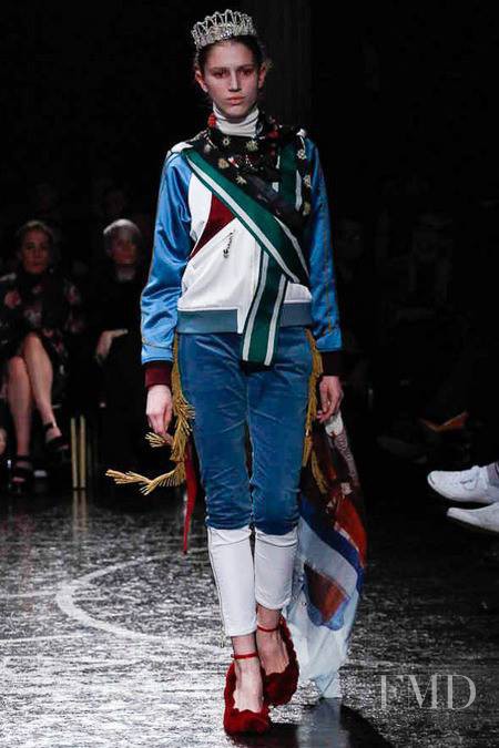 Sabina Lobova featured in  the Undercover Cold Blood fashion show for Autumn/Winter 2014