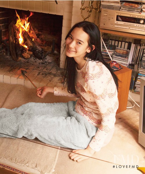 Mona Matsuoka featured in  the Tsumori Chisato Sleep catalogue for Autumn/Winter 2013