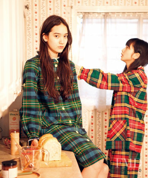 Mona Matsuoka featured in  the Tsumori Chisato Sleep catalogue for Autumn/Winter 2013