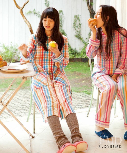 Mona Matsuoka featured in  the Tsumori Chisato Sleep catalogue for Autumn/Winter 2013