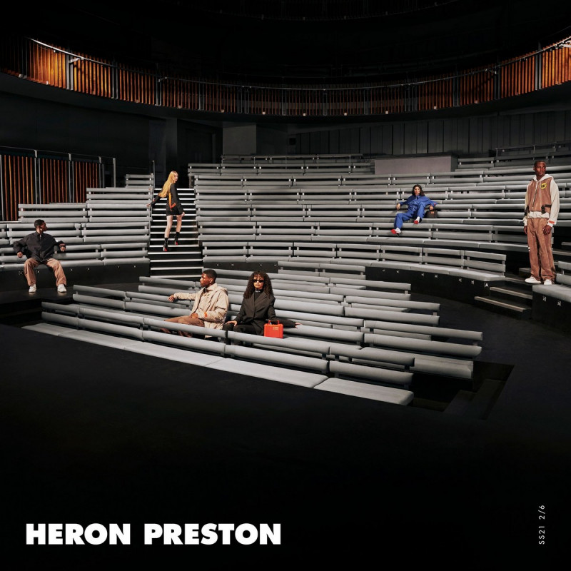 Molly Hamlyn featured in  the Heron Preston advertisement for Spring/Summer 2021