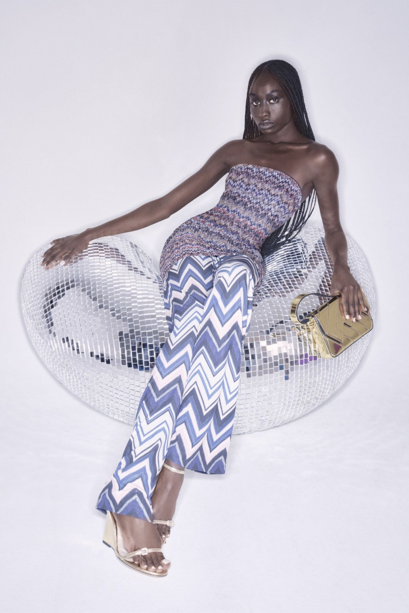 Nyagua Ruea featured in  the Missoni lookbook for Resort 2024