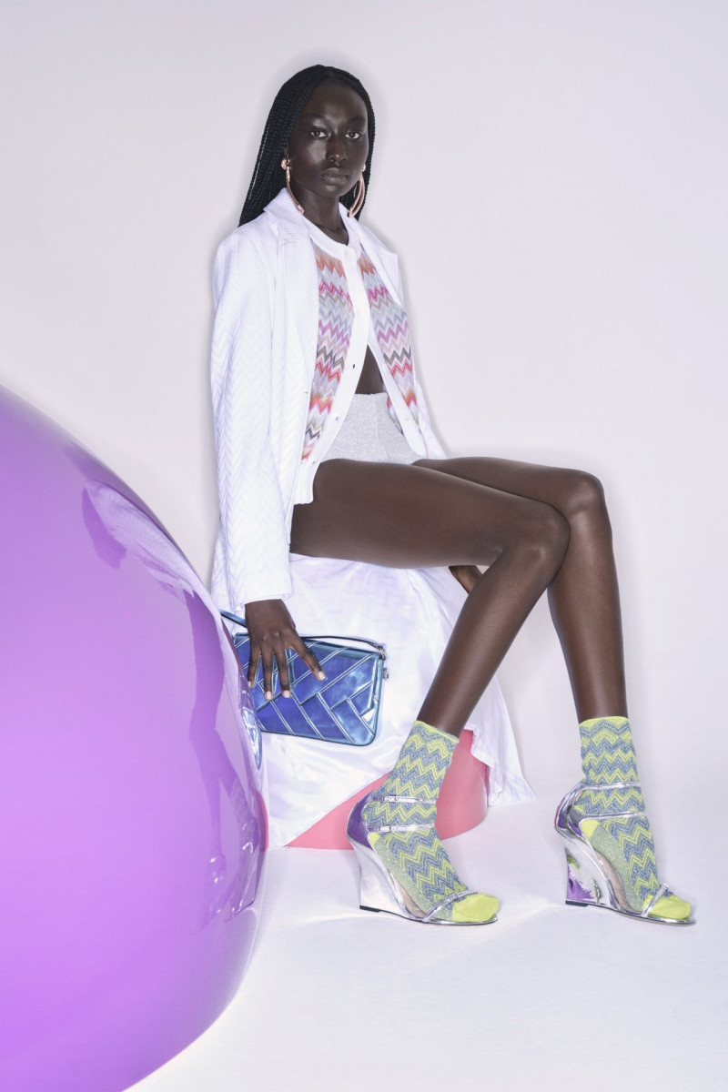 Nyagua Ruea featured in  the Missoni lookbook for Resort 2024