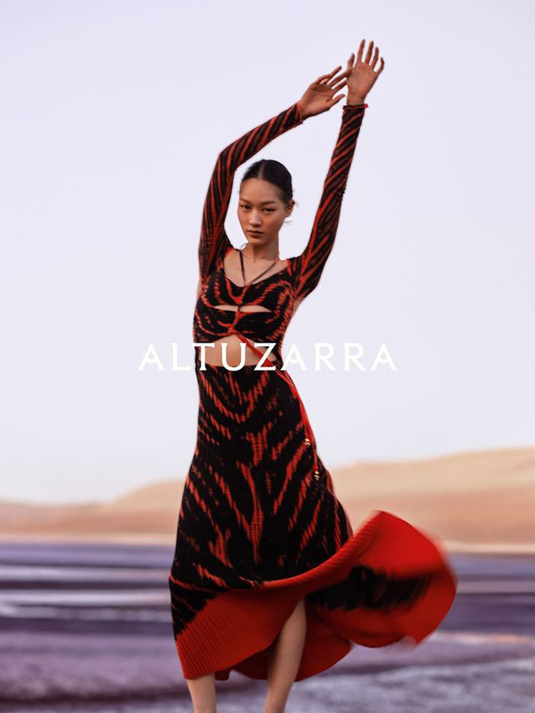 Chloe Oh featured in  the Altuzarra lookbook for Spring 2024