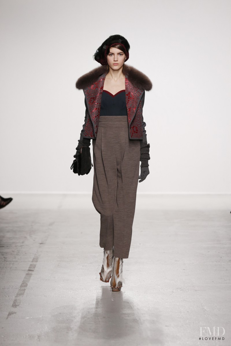 Valery Kaufman featured in  the John Galliano fashion show for Autumn/Winter 2014