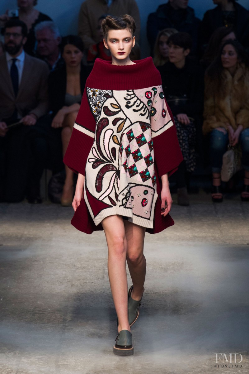 Mara Jankovic featured in  the Antonio Marras fashion show for Autumn/Winter 2014