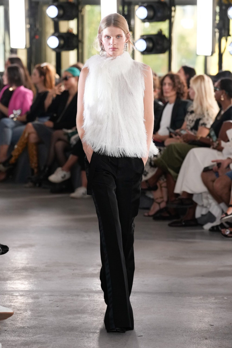 Ida Heiner featured in  the Sacai fashion show for Spring/Summer 2024