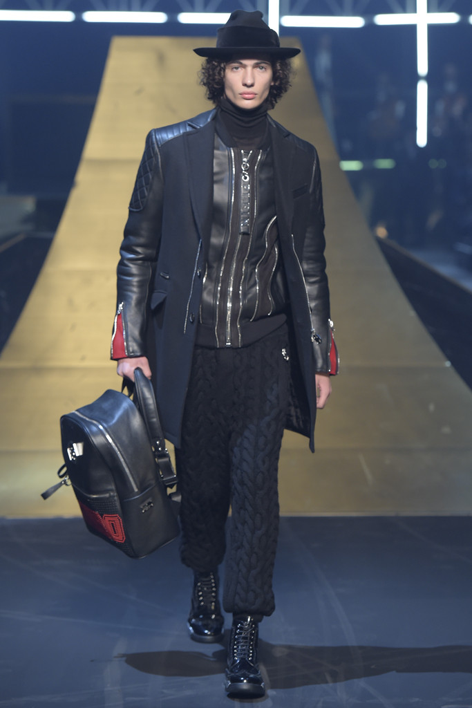 Piero Mendez featured in  the Philipp Plein fashion show for Autumn/Winter 2016