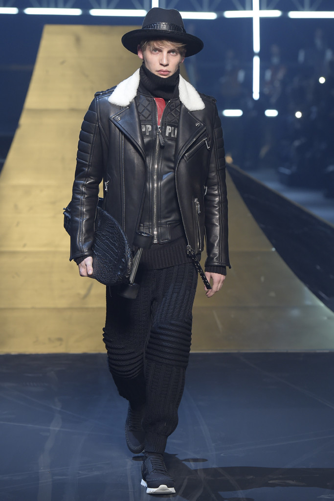 Baptiste Radufe featured in  the Philipp Plein fashion show for Autumn/Winter 2016