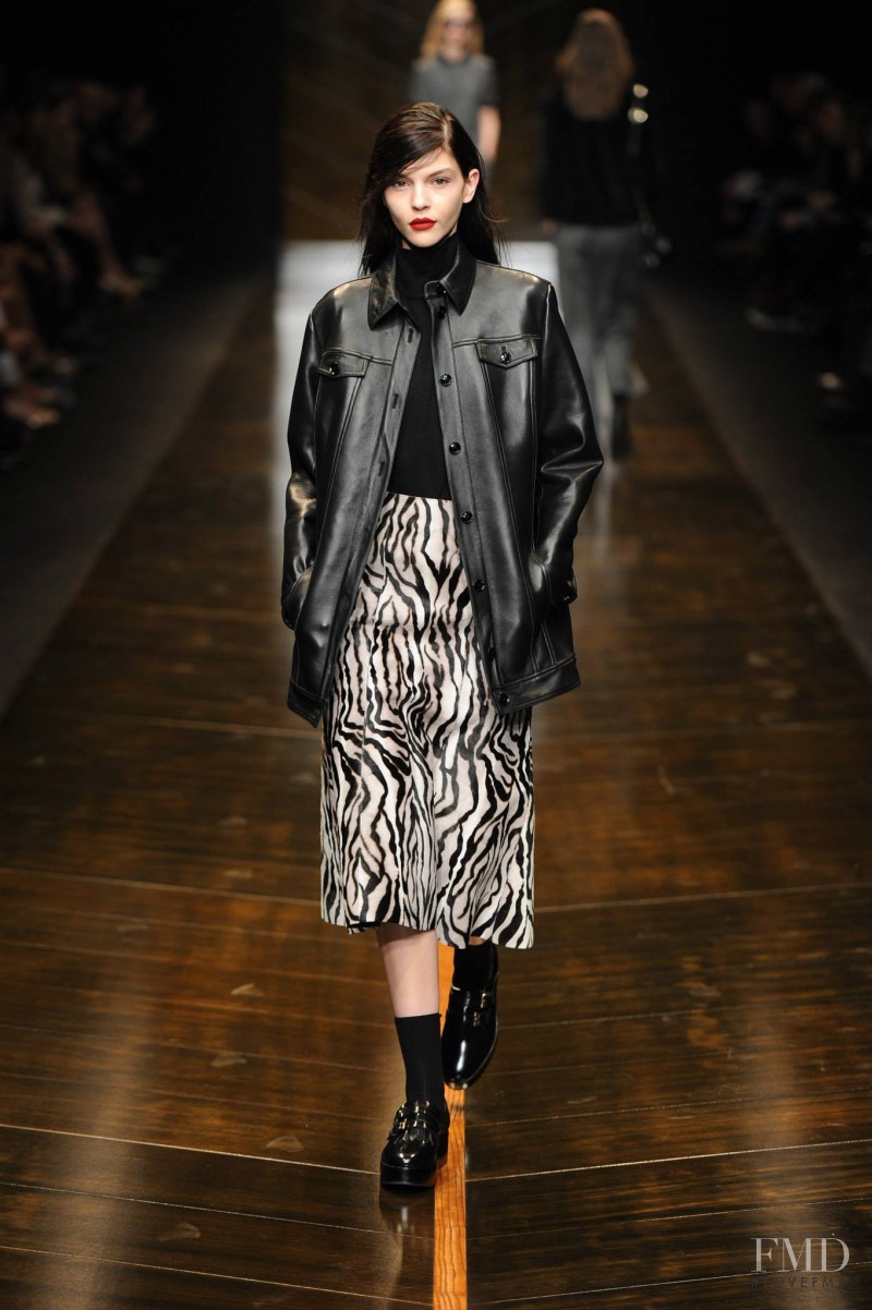 Kate Bogucharskaia featured in  the Trussardi fashion show for Autumn/Winter 2014