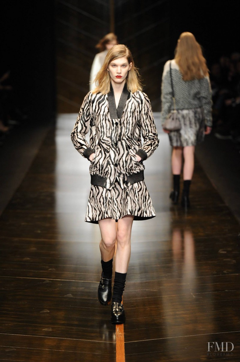 Irina Nikolaeva featured in  the Trussardi fashion show for Autumn/Winter 2014