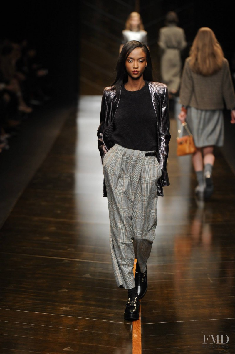 Amalie Schmidt featured in  the Trussardi fashion show for Autumn/Winter 2014