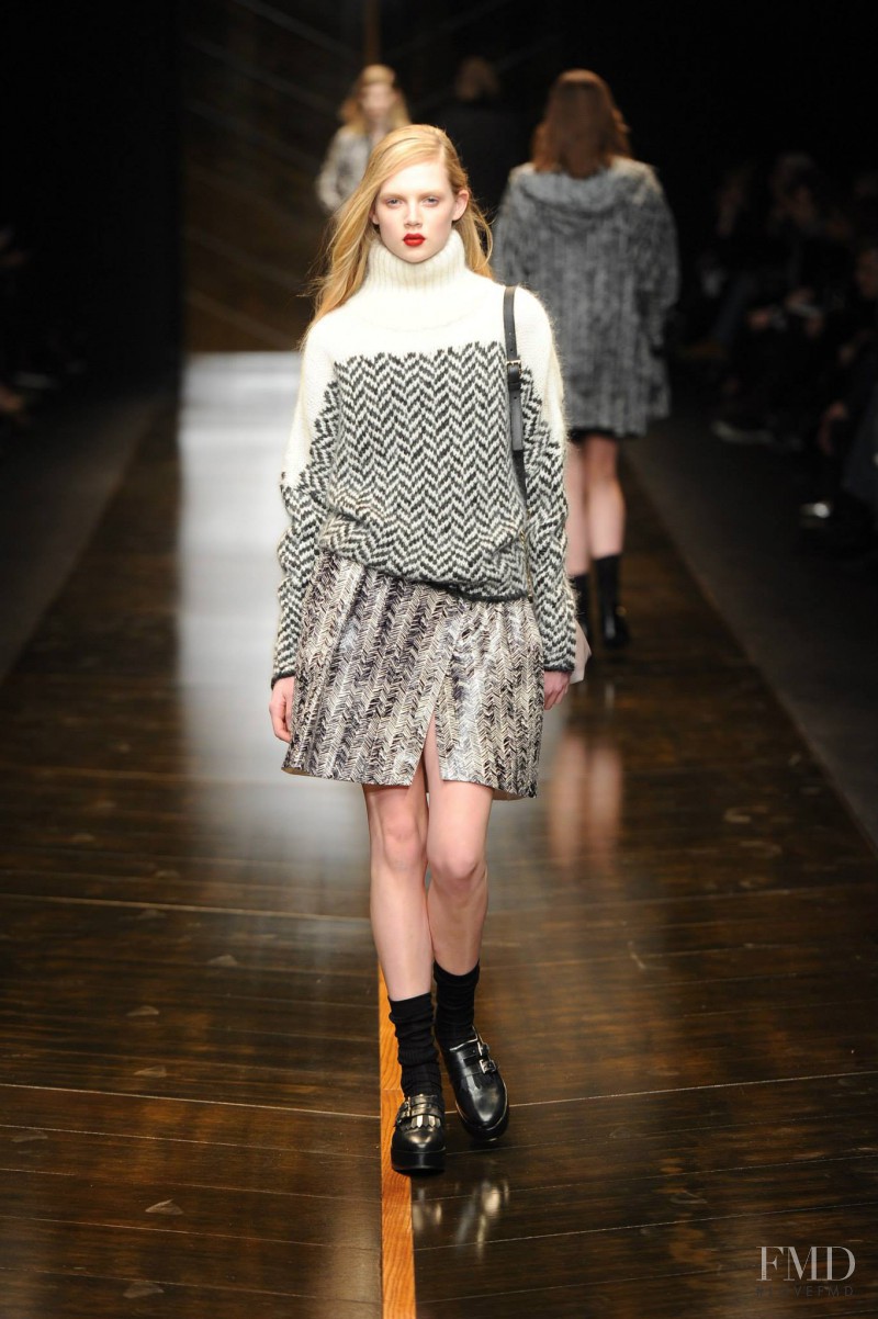 Holly Rose Emery featured in  the Trussardi fashion show for Autumn/Winter 2014