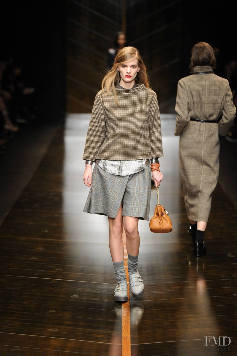 Emily Astrup featured in  the Trussardi fashion show for Autumn/Winter 2014