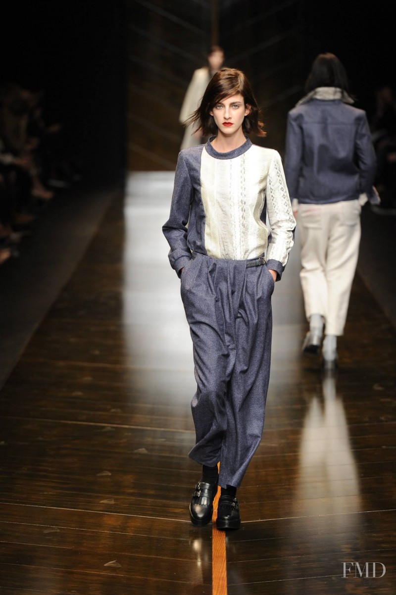 Cristina Herrmann featured in  the Trussardi fashion show for Autumn/Winter 2014