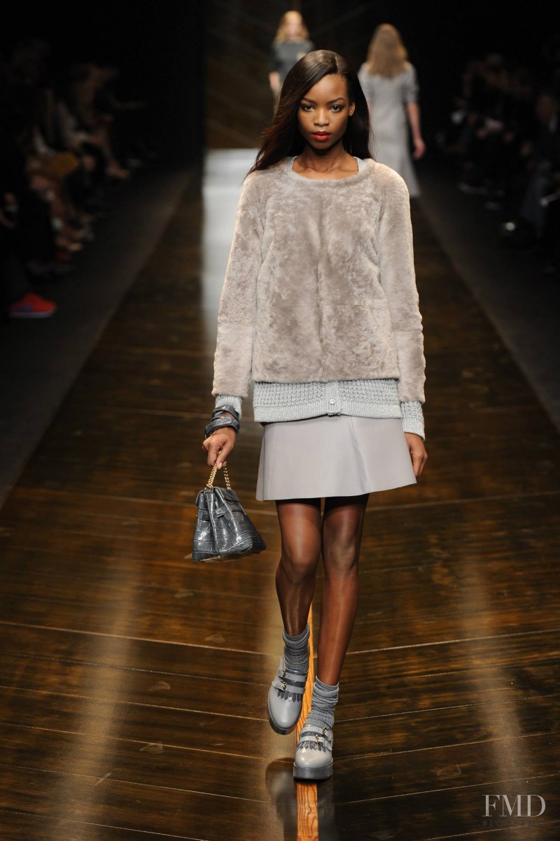 Maria Borges featured in  the Trussardi fashion show for Autumn/Winter 2014