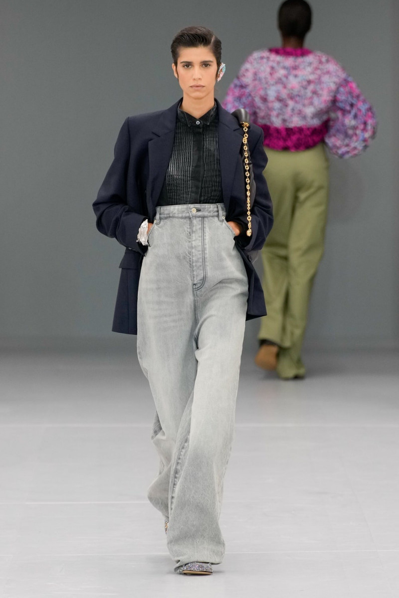 Mica Arganaraz featured in  the Loewe fashion show for Spring/Summer 2024