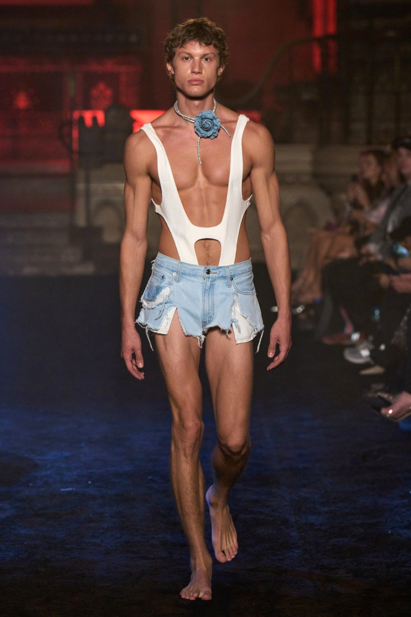 Eliott Tipp featured in  the Christian Cowan fashion show for Spring/Summer 2024