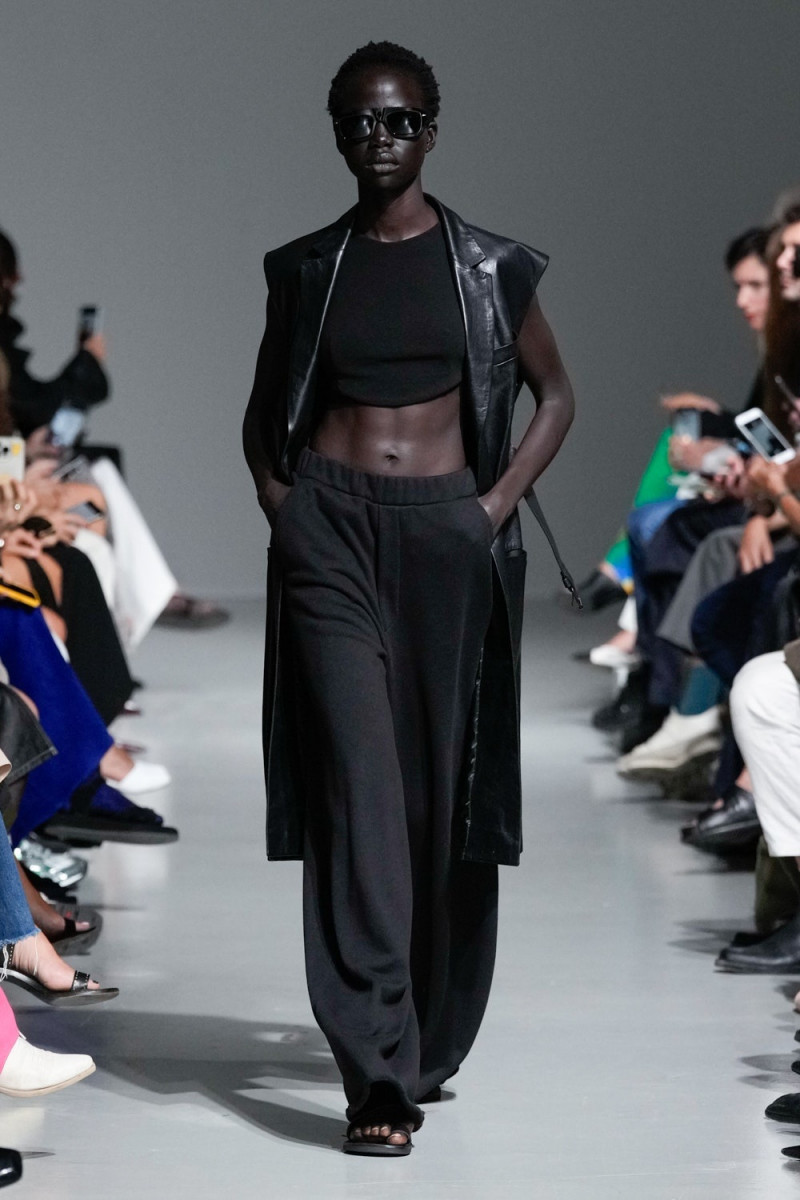 Naomi Apajok featured in  the Gauchere fashion show for Spring/Summer 2024