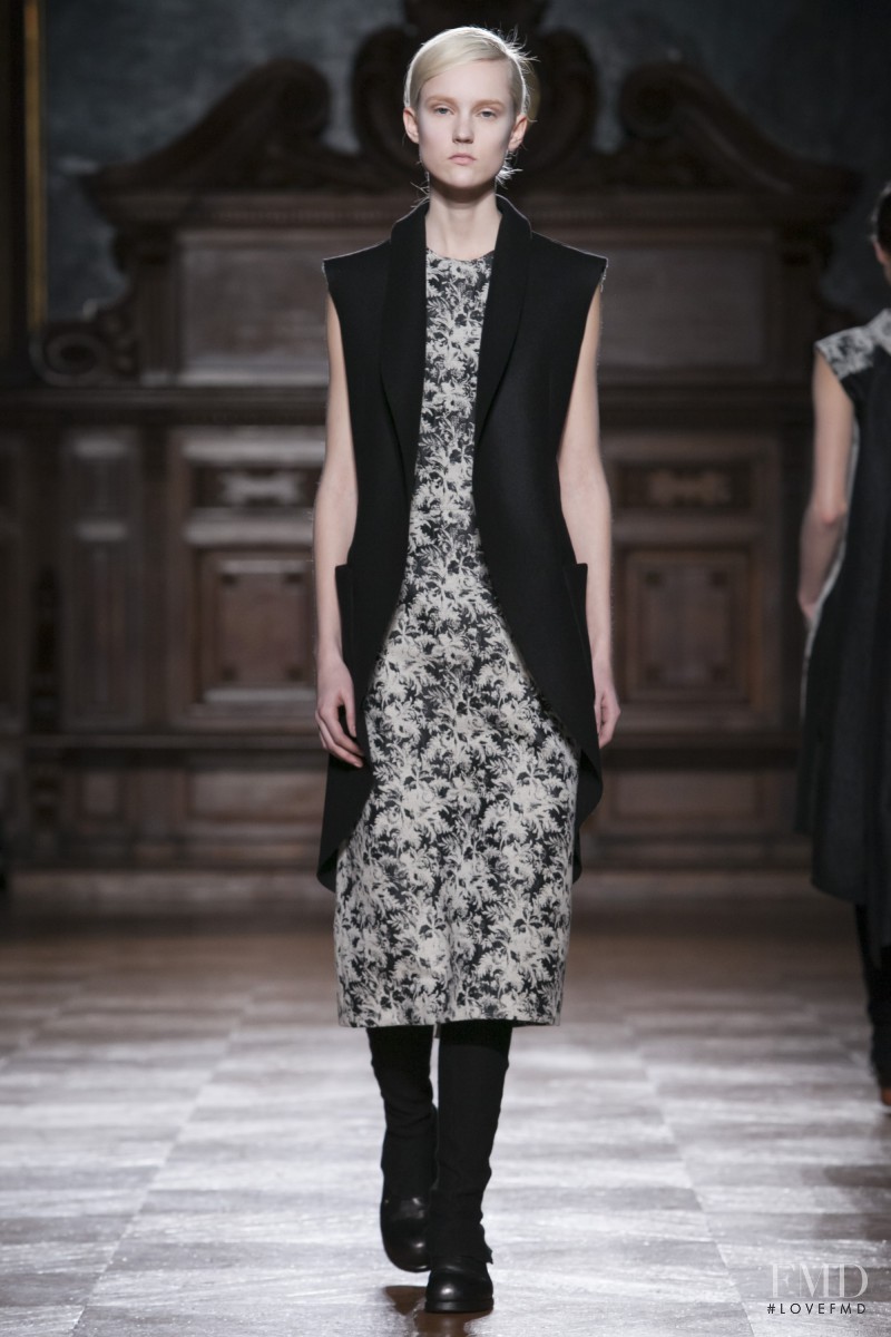 Harleth Kuusik featured in  the Aganovich fashion show for Autumn/Winter 2014